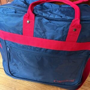 Navy and Red Men's Bag